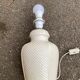 Italian lamp in white ceramic, known as bamboo with a crocodile effect