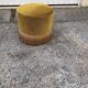 Vintage pouf in gold velvet