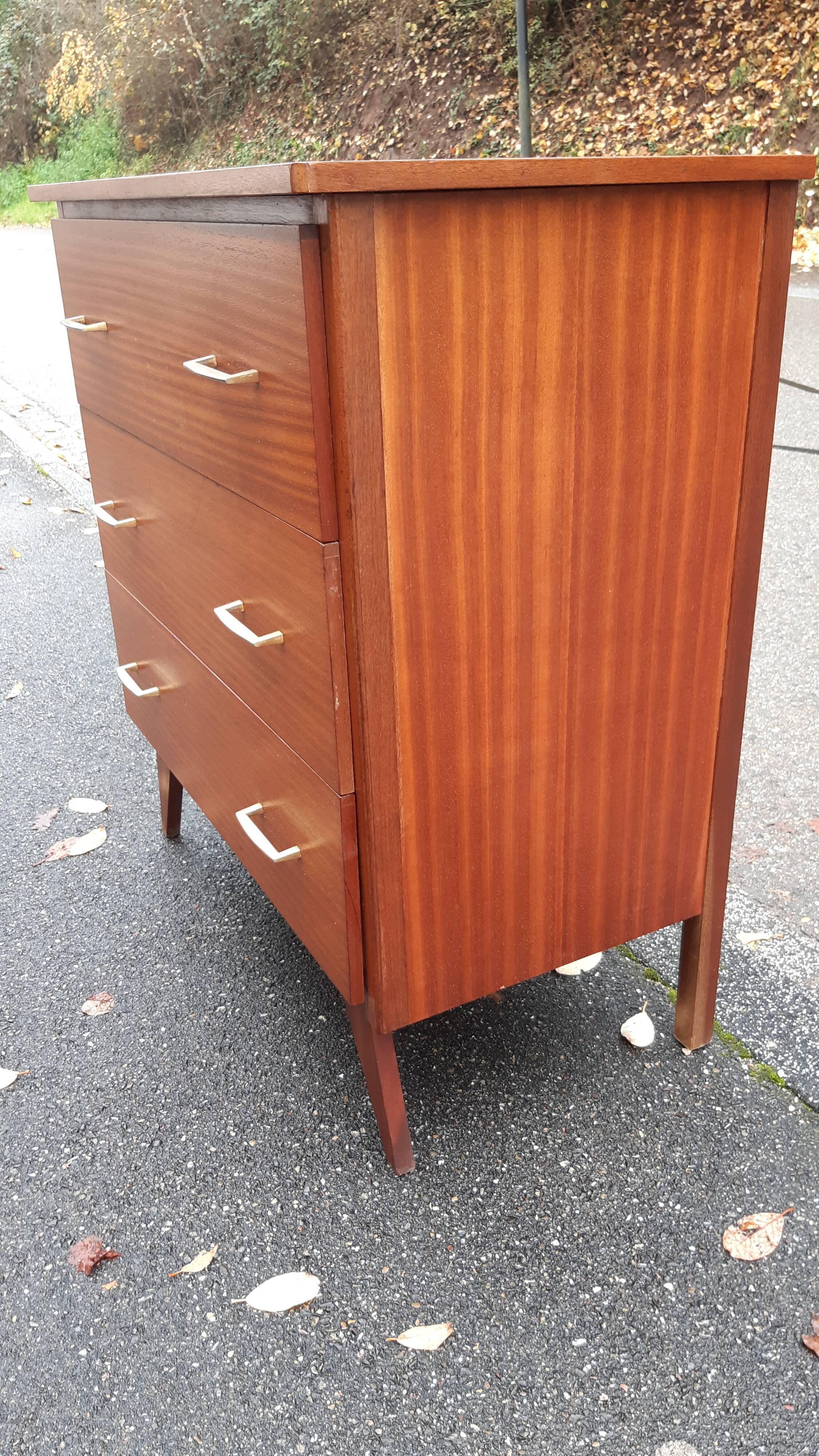 Vintage exotic wood chest of drawers