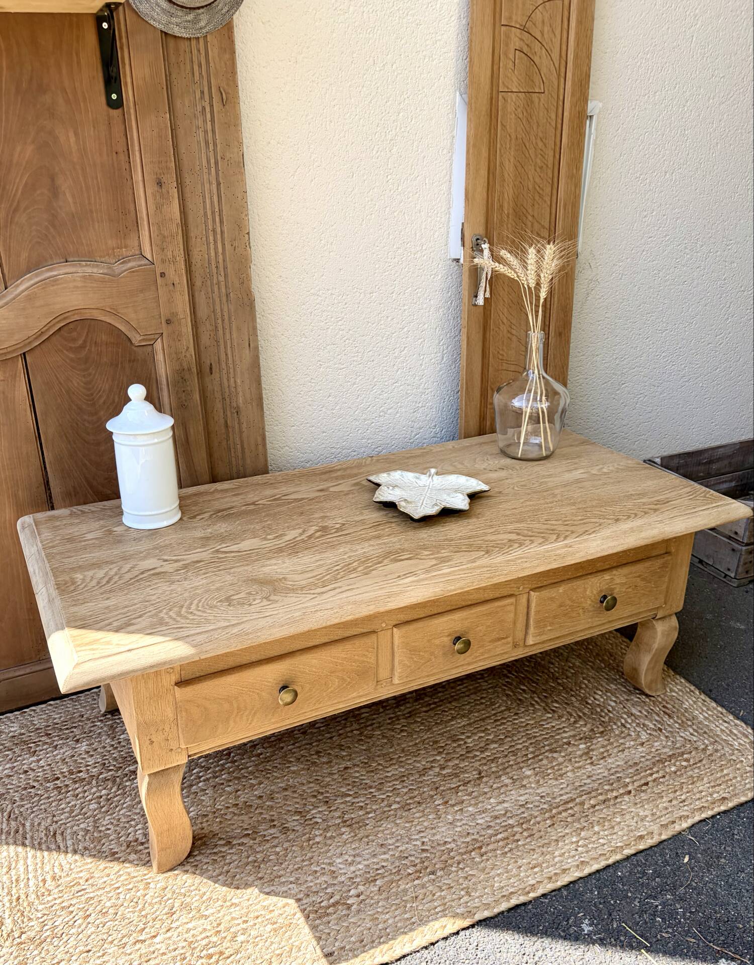 Oak coffee table