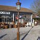 Cast iron street lamp with a lantern