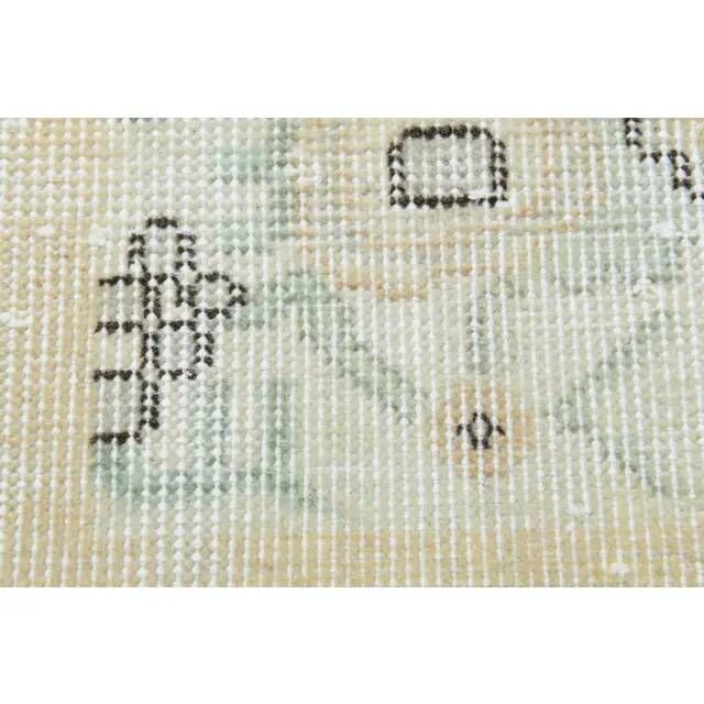 1970s Vintage Turkish Oushak Handmade Wool Cotton Beige Area Rug 170x280