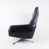 Leather armchair 60s black