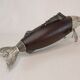 Italian Tre Spade Fish Shaped Rose Wood & Silverplate Pepper Mill or Grinde
