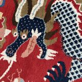 Ningxia, five-claw dragon carpet, Circa 1920