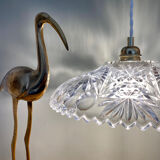 Vintage glass lampshade pendant light - tableware collection -
