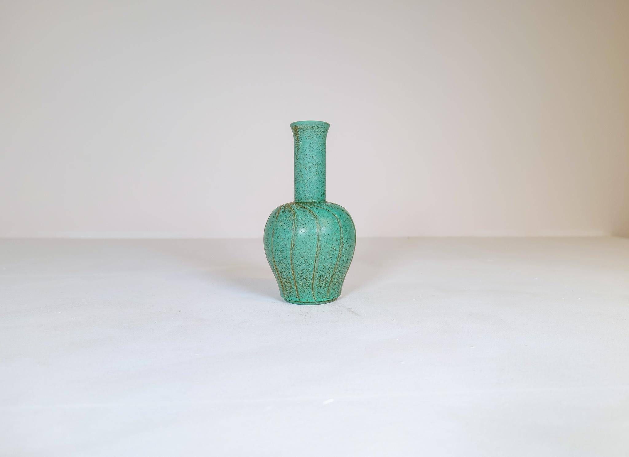 Art Deco ceramic vase Bo Fajans Ewald Dahlskog, Sweden, 1937