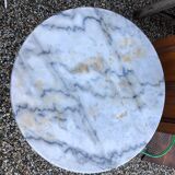 Marble pedestal table bistro