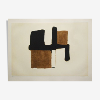 Marca-relli conrad, composition 2, 1977. eau-forte et aquatinte signée