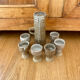 Vintage stoneware coffee set and ceramic cups