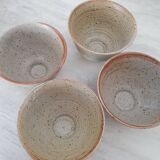 4 large bowls in pyrite stoneware