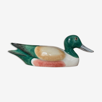 Duck Colbert vintage glazed ceramic sculpture