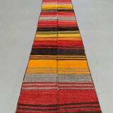 Old Turkish narrow Kilim Runner 322x48 cm shabby chic, vintage kelim