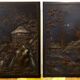 2 Asian paintings in painted wood