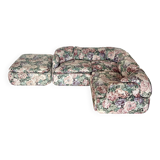 Alberto Rosselli pour Saporiti Confidential Canapé d'angle en tissu floral