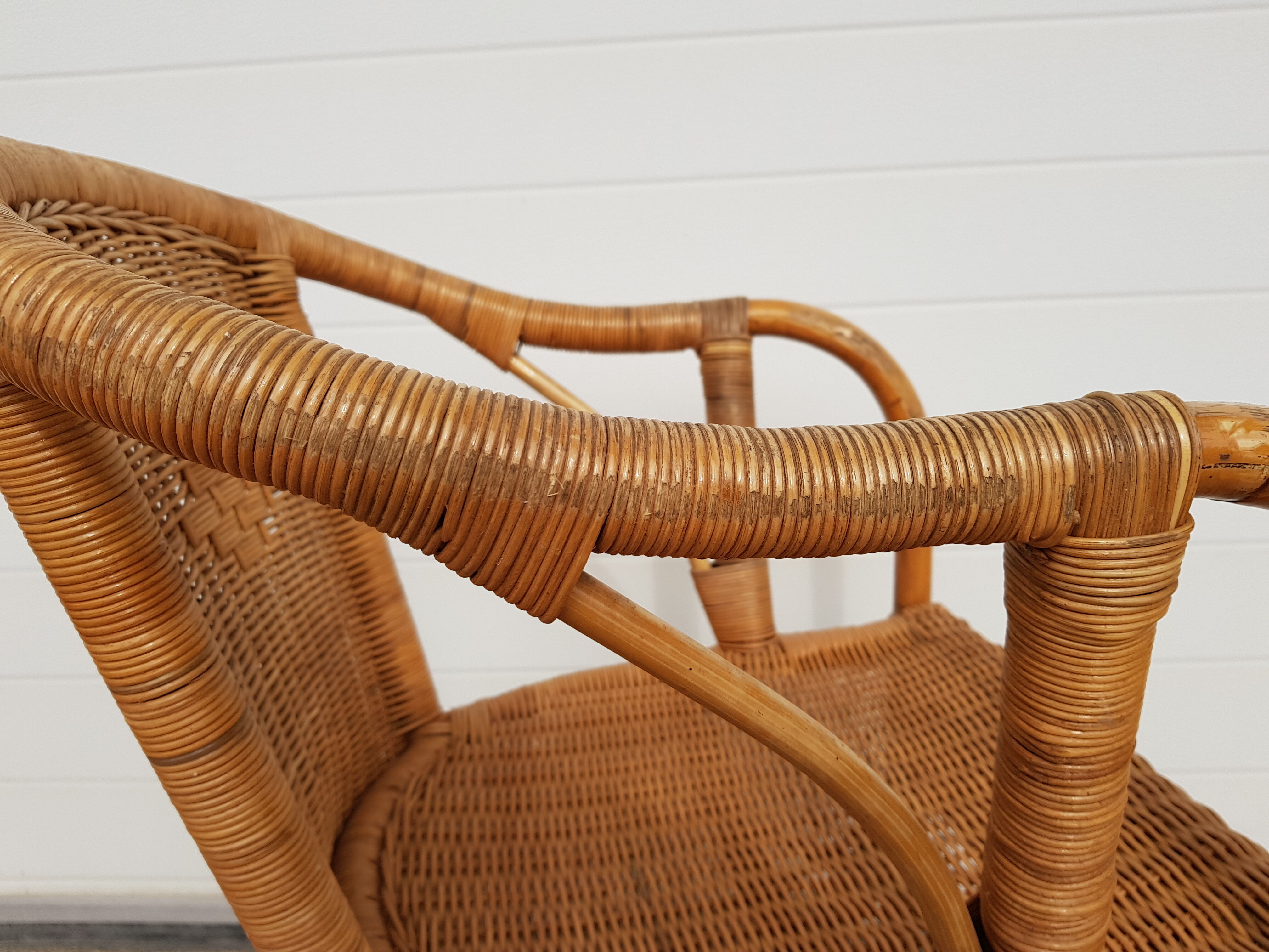 Old chair in bamboo 60s