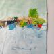 Paysage original méditéranéen peinture abstrait