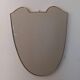 Shield-Shaped Mirror with Brass Frame, 50s