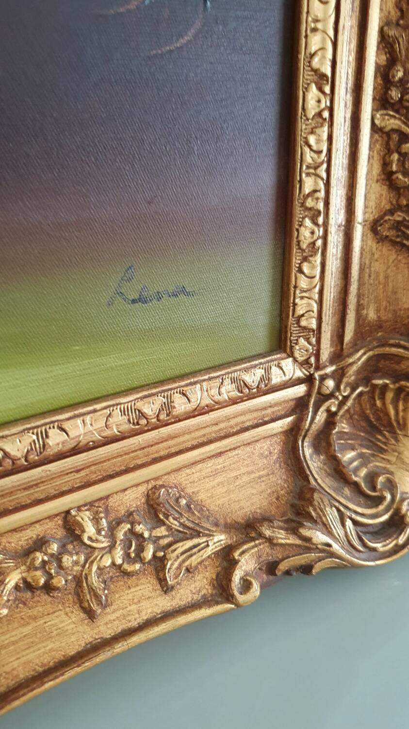 Large painting "bouquets of roses" - signed oil on canvas