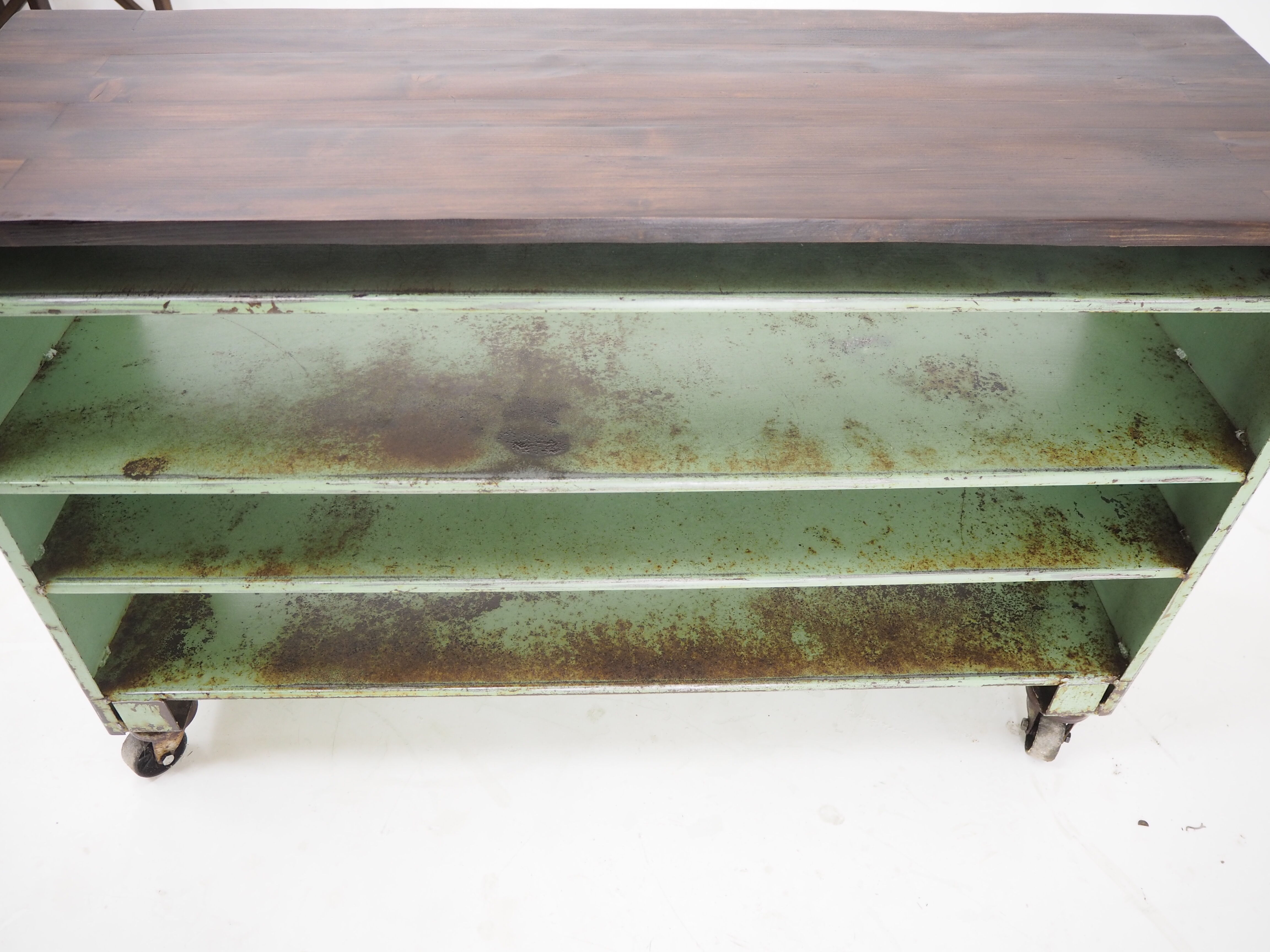 Vintage Industrial Low Shelves, Side Table 1960s