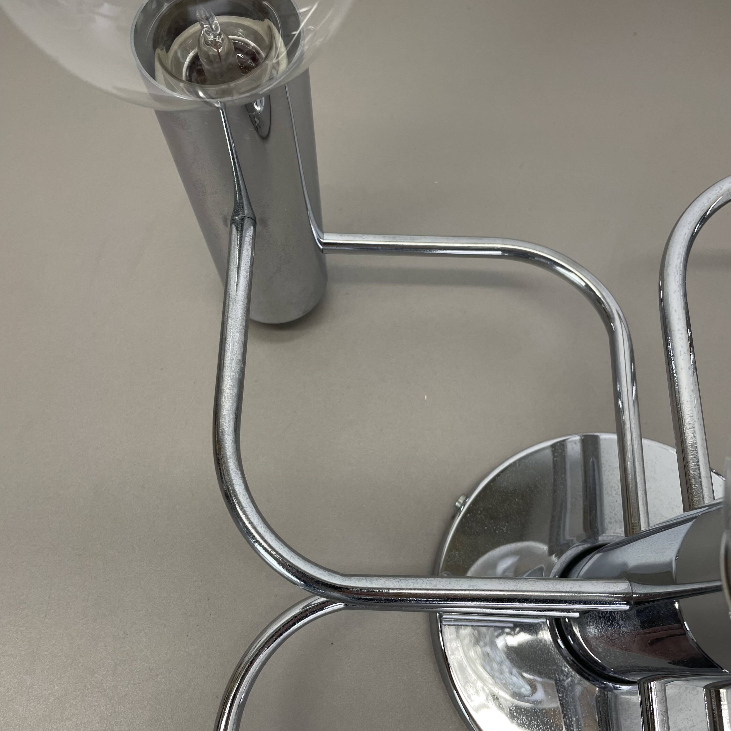 Beautiful 5-light sciolari ceiling light sconces by leola leuchten germany 1970s