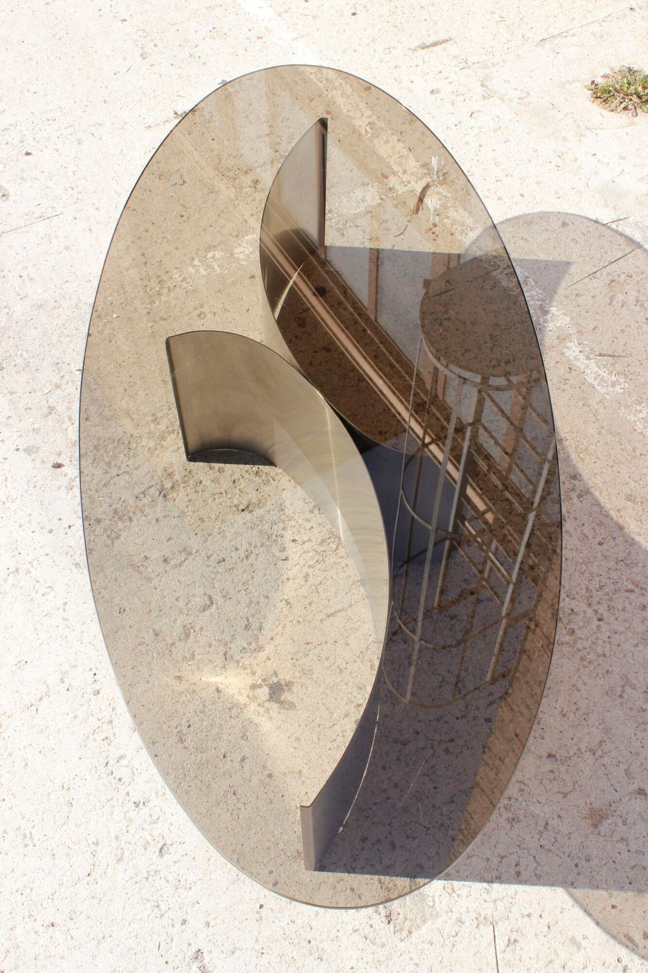 Steel coffee table , 1970s