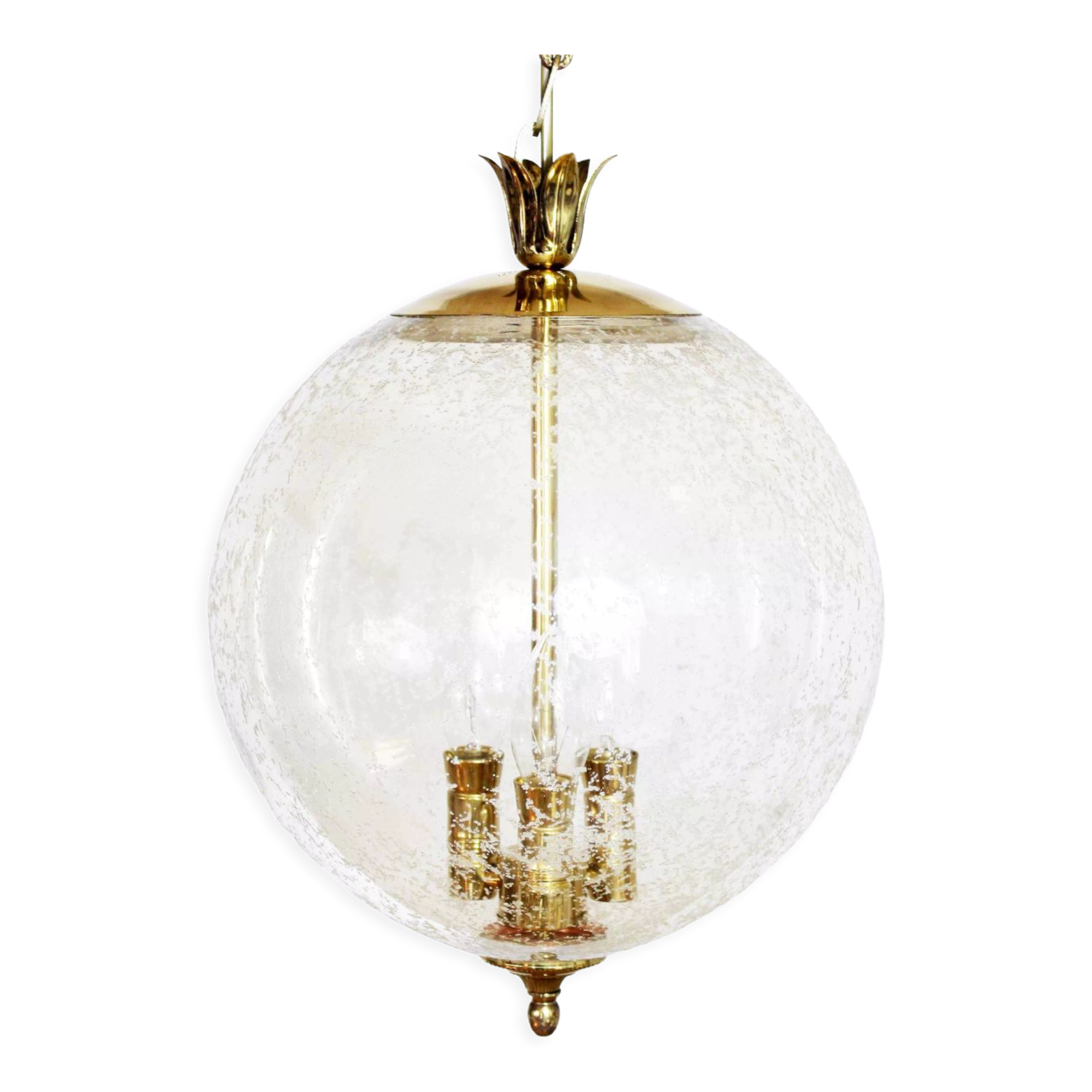 Limburg ball pendant lamp in glass and brass