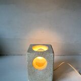 Brutalist stone sculpture lamp