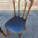 2 Restaurant chairs bent wood imitation vintage leather French bistro