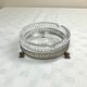 Ashtray in cut crystal and silver metal