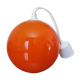 Suspension ball in opaline orange 70s