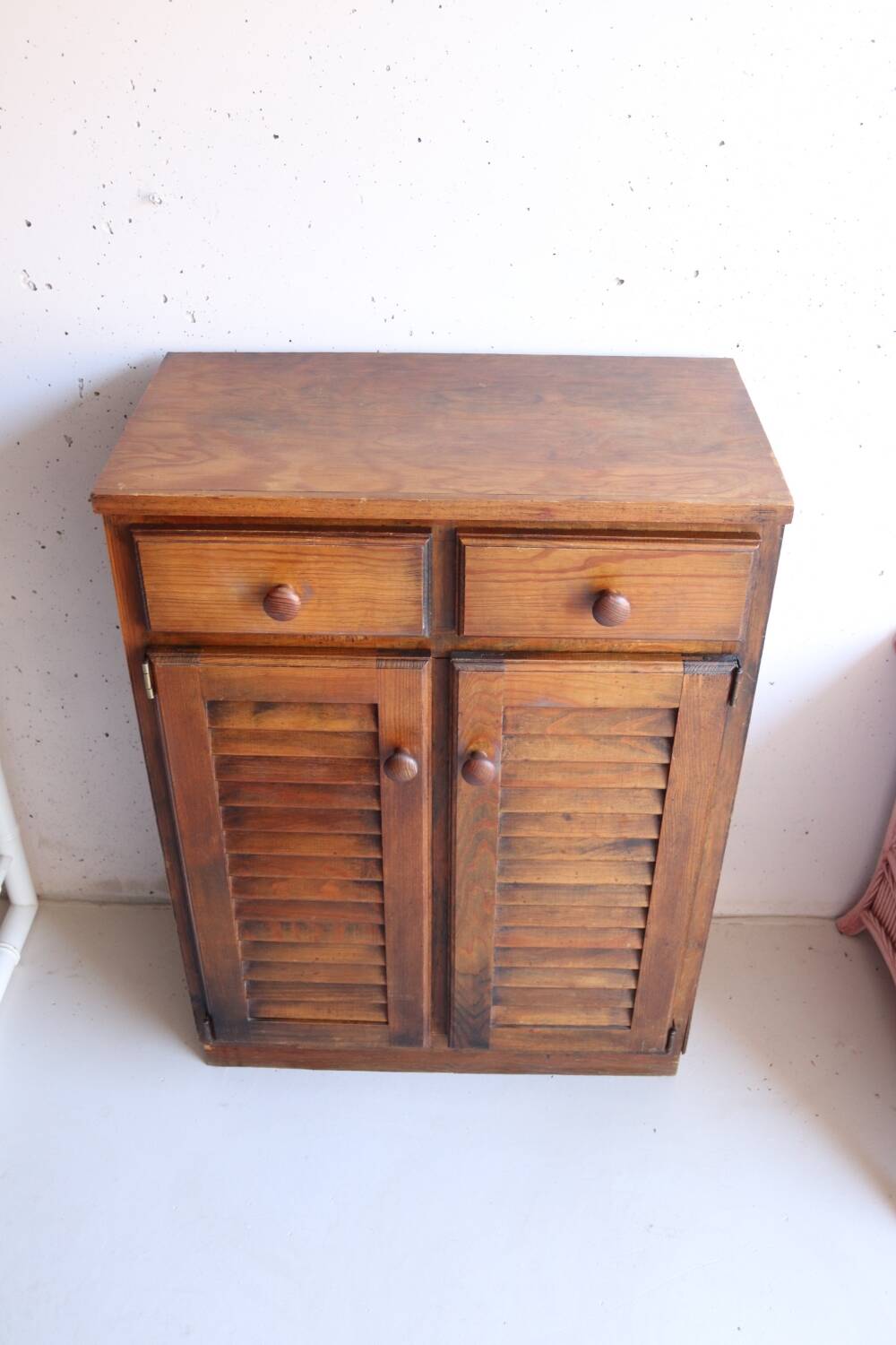 Small vintage wooden sideboard