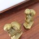 Pair of bookends The Thinker by Rodin in solid brass
