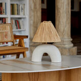 Wavewoo coffee table with stone top