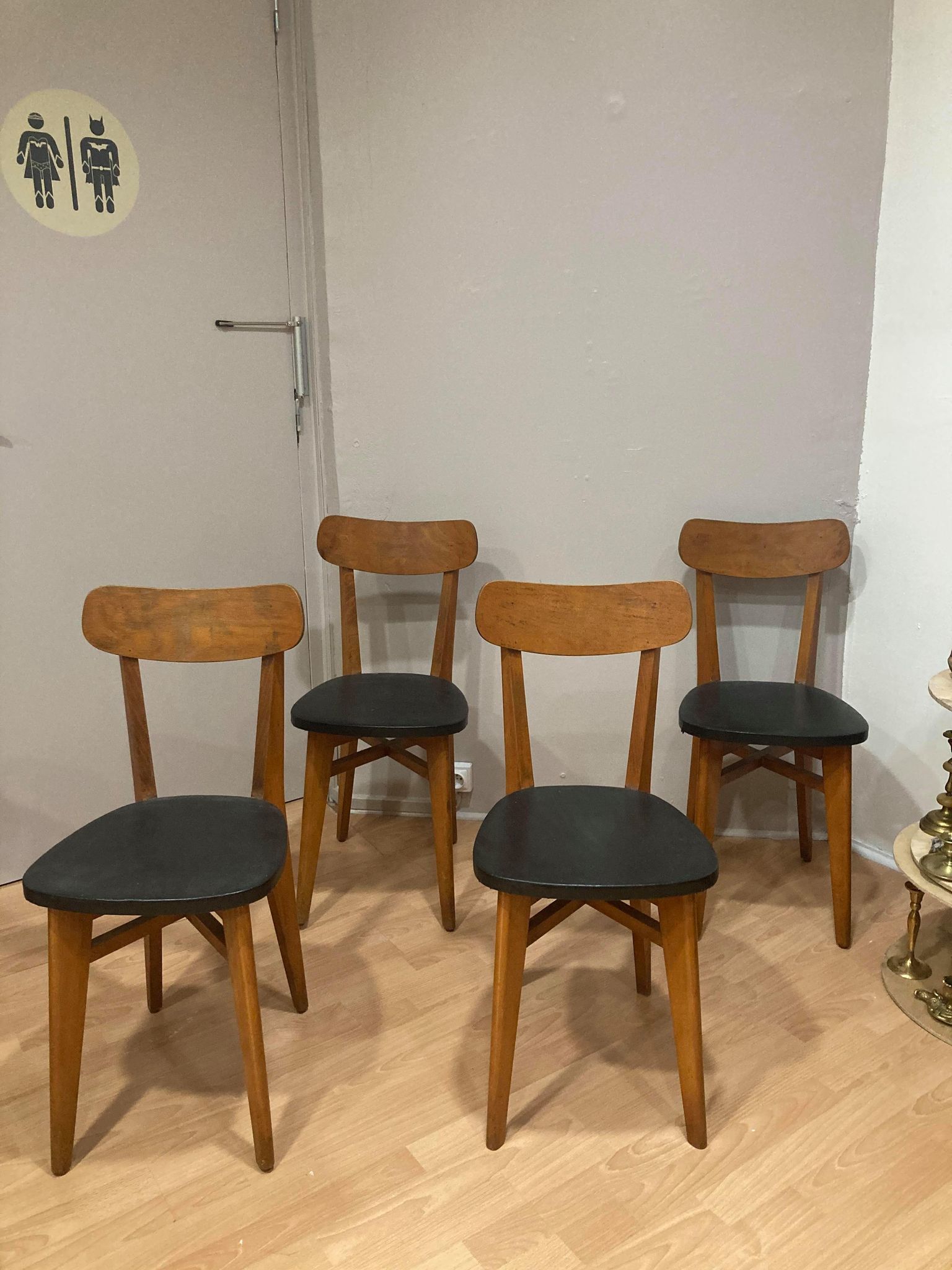 Lot of 4 chairs bistro Luterma