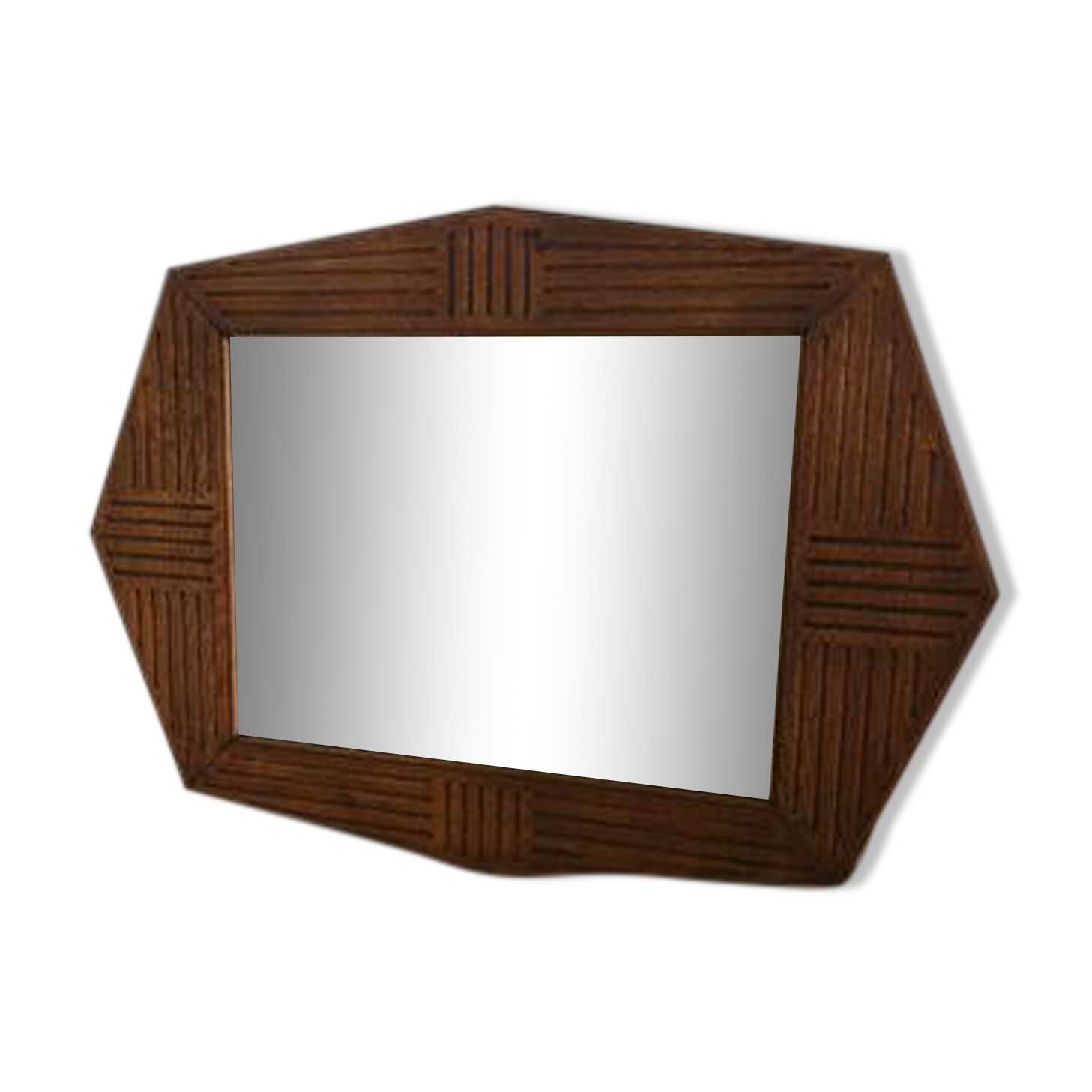 Art deco wooden mirror 75x53cm