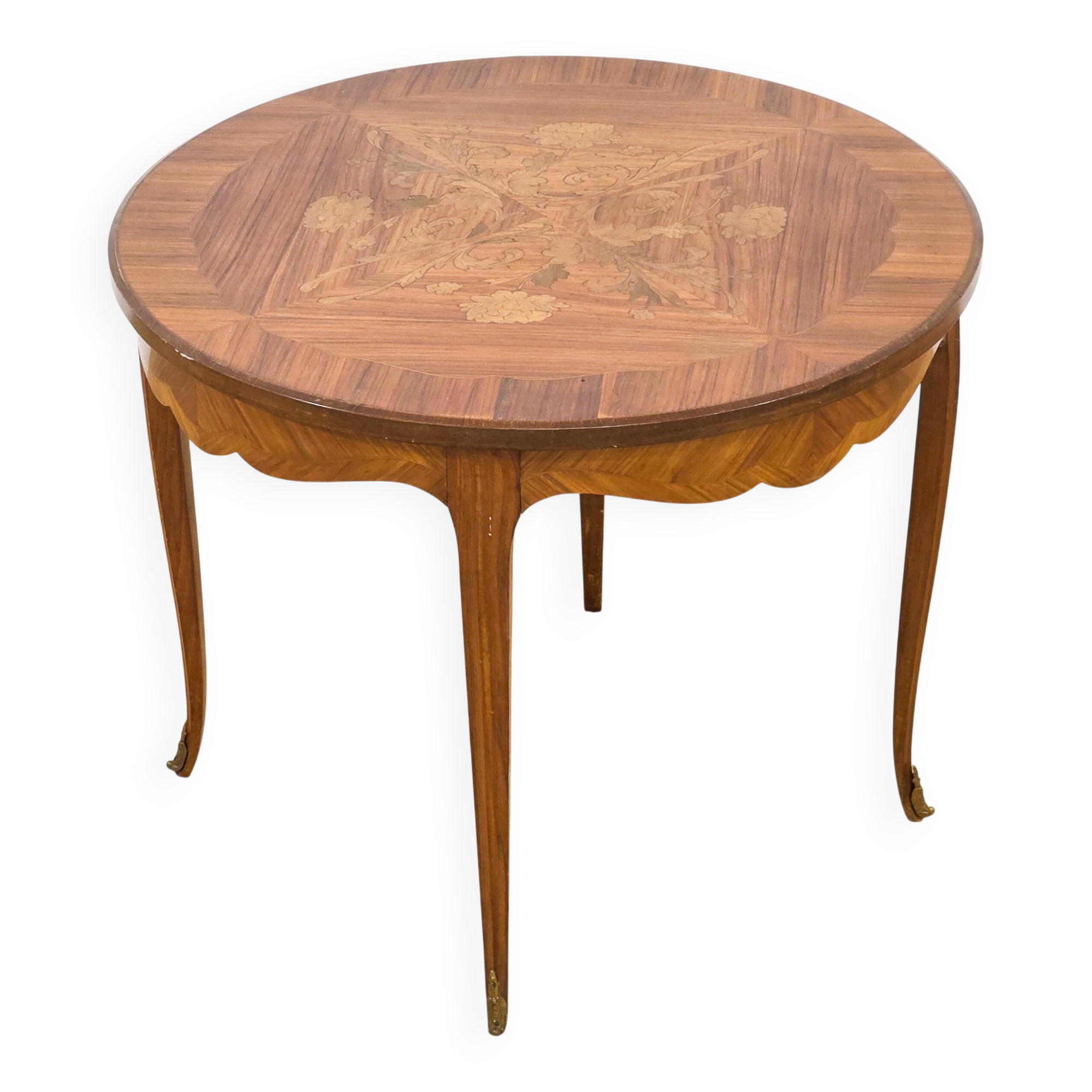 Louis XV style marquetry coffee table