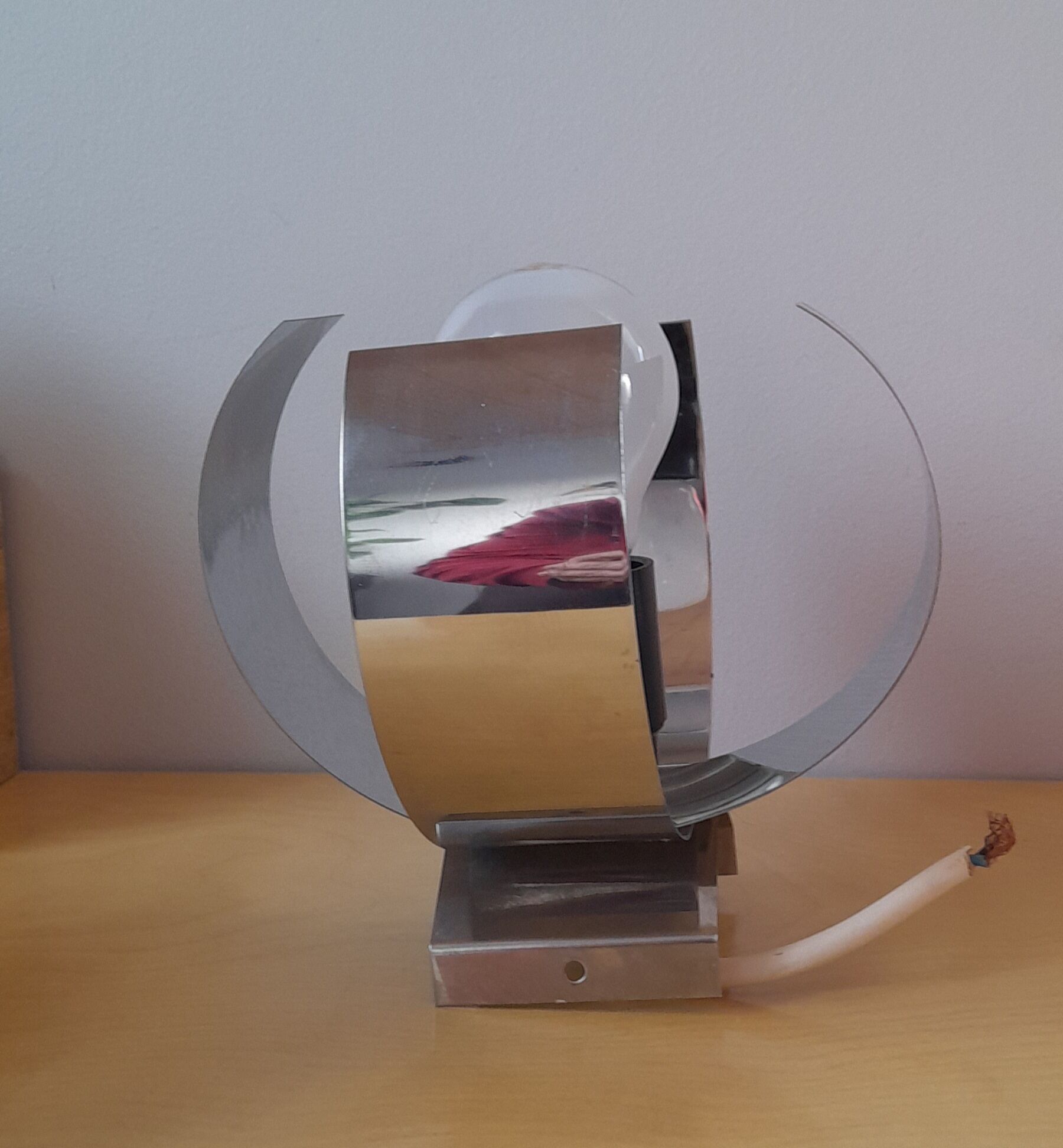 Lamp space age aluminum 70s