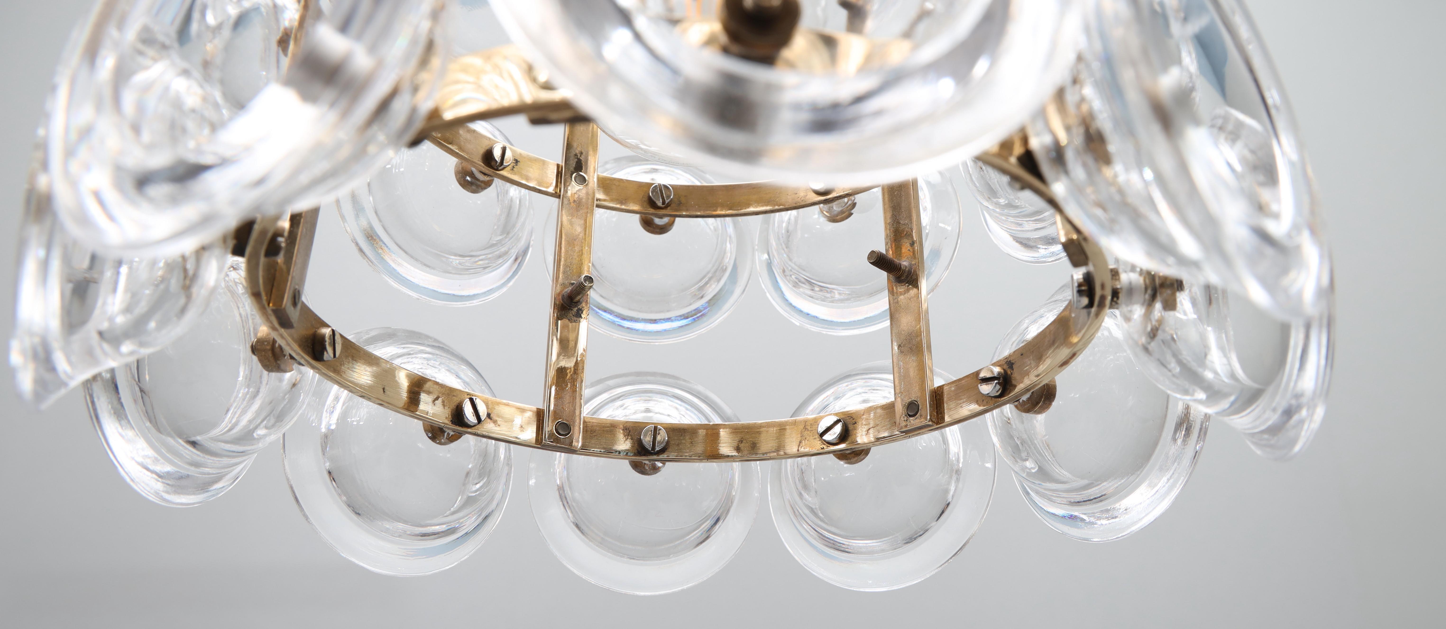 Lampe suspendue Carl Fagerlund pour Orrefors, Suède, 1960