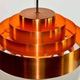 Pair of Midcentury Copper Pendants by Jo Hammerborg for Fog & Mørup, 1960s