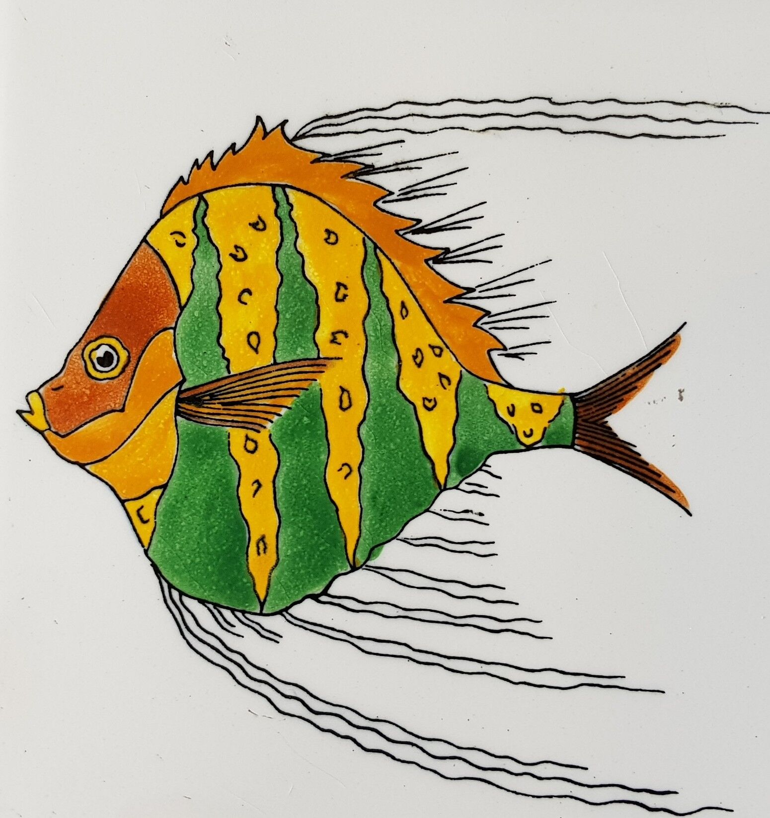 Ceramic coffee table fish 60 's