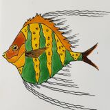 Ceramic coffee table fish 60 's