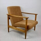 GFM-142 Armchair in Coral Gold Bouclé attributed to Edmund Homa, 1970s