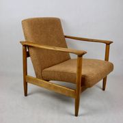 GFM-142 Armchair in Coral Gold Bouclé attributed to Edmund Homa, 1970s