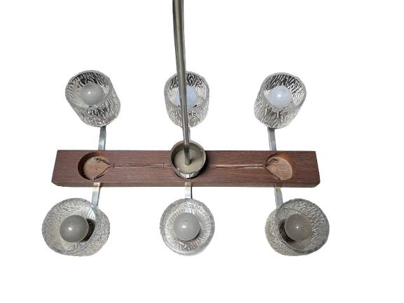 Art Deco light fixture composed of six lights