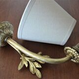 Golden foliage wall lamp