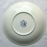 4 plates caps gien art deco model eyelets in blue