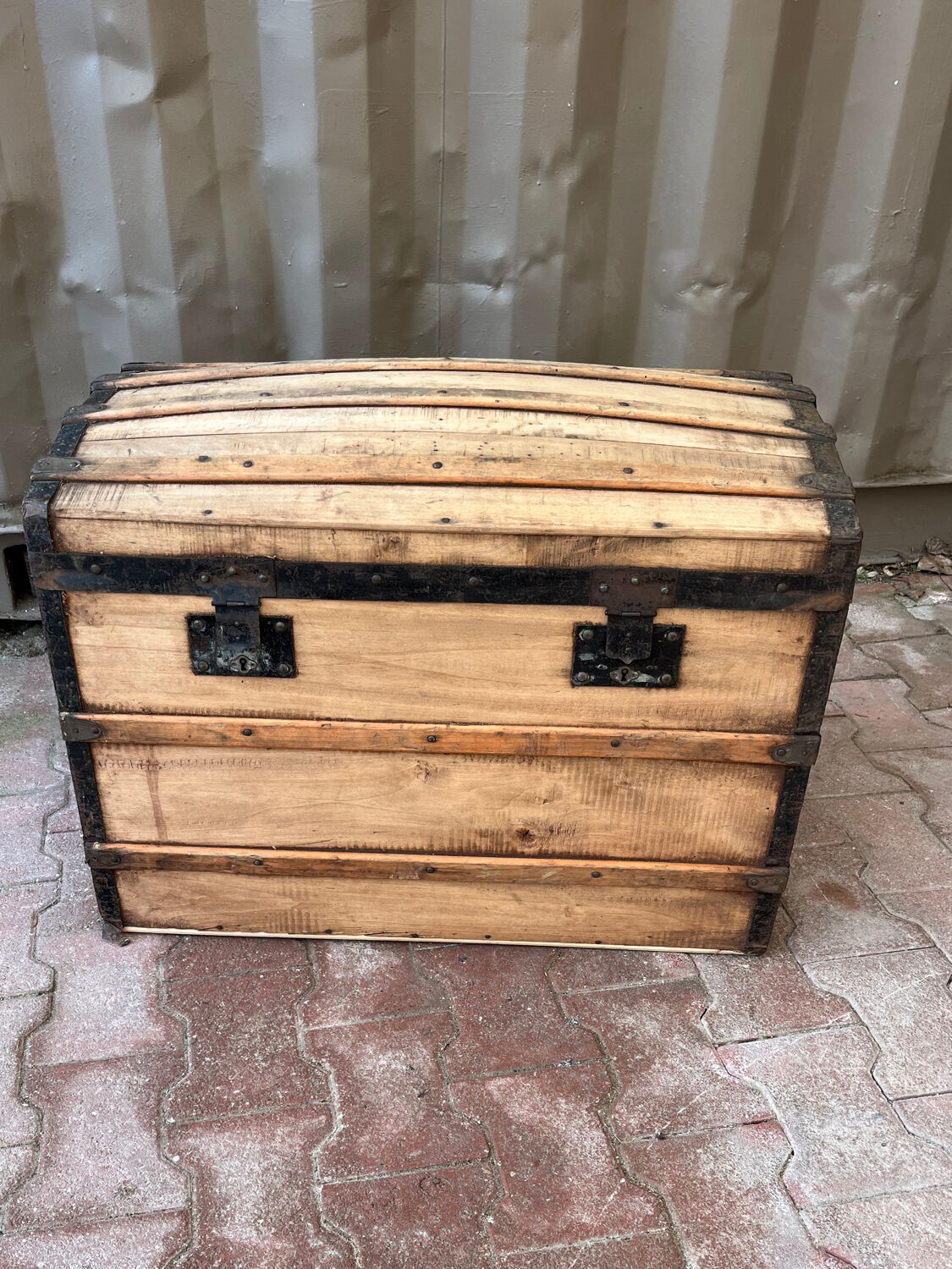 Old travel trunk