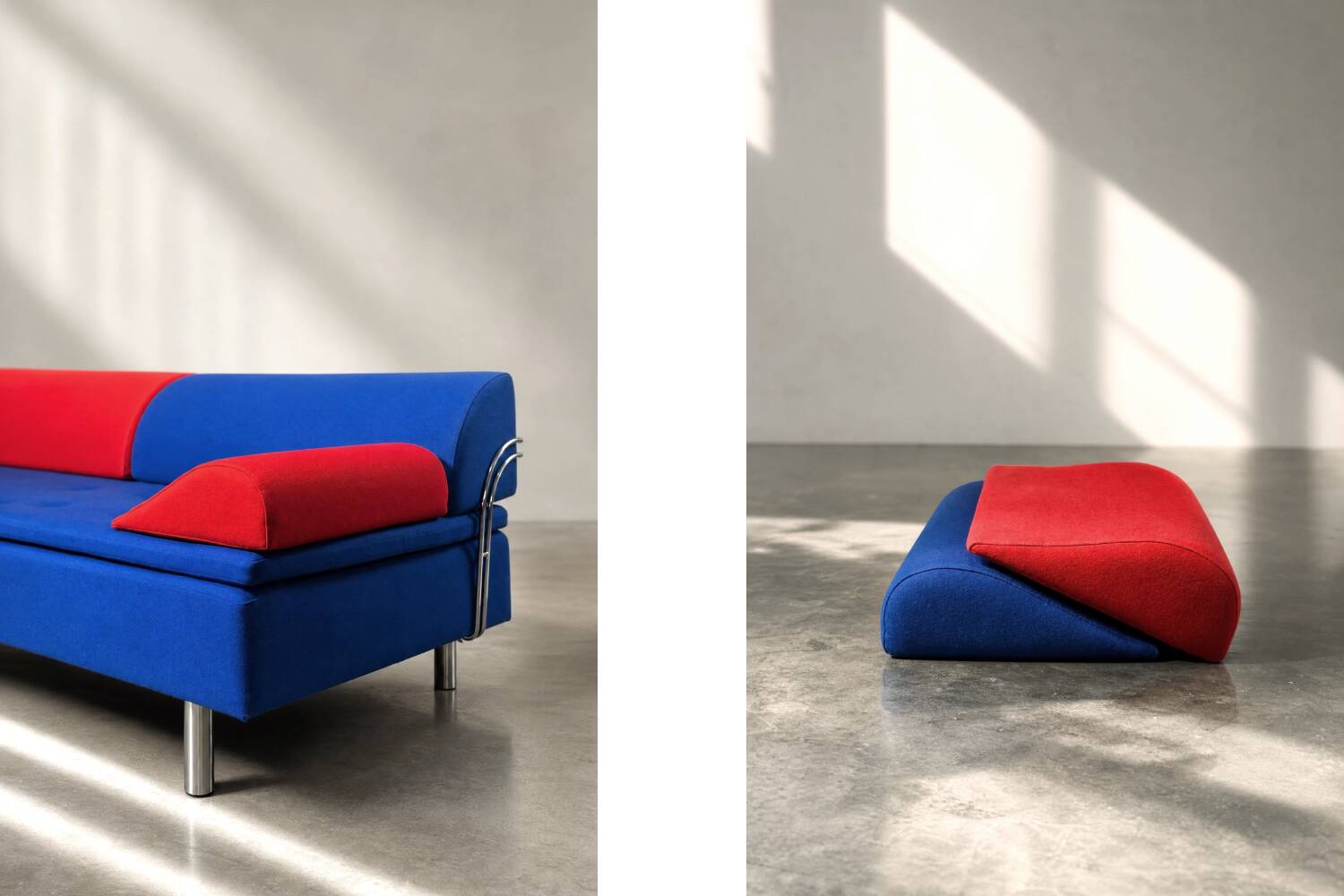 Vintage Mid-Century Danish Memphis Design Sofa Diva Daybed by G. Olsen