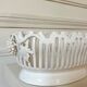 Handmade openwork ceramic fruit bowl
